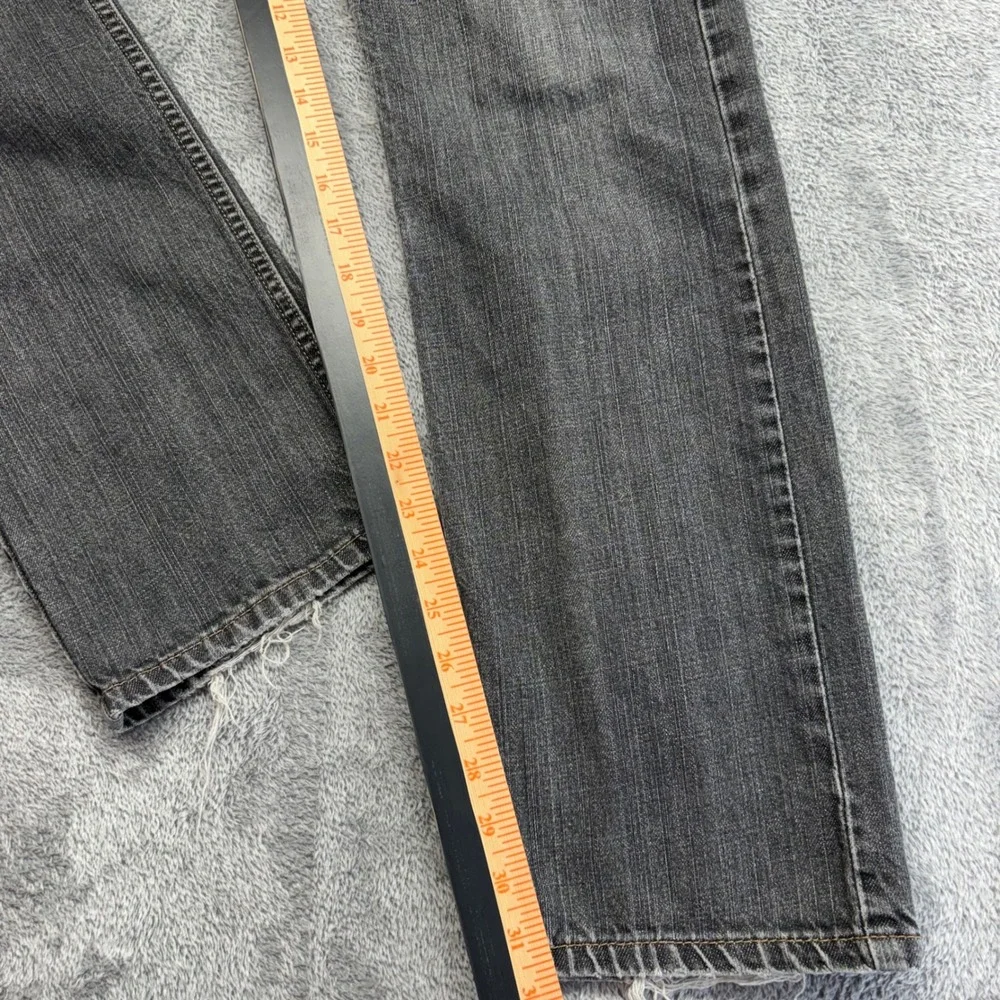 Levi's 514 Slim Straight Jeans Men 30x32 Black Good Frayed Hem Zip Fly